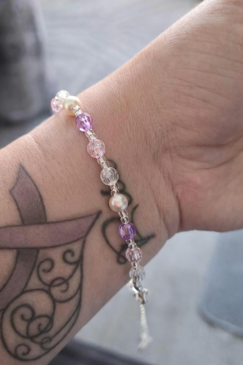 Pearl Preciosa Crystal Bracelet handmade by Remillie Jewellery